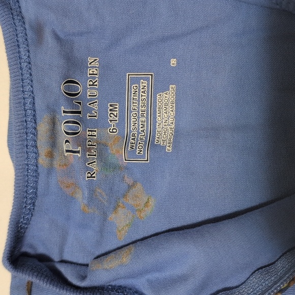 Ralph Lauren Blue Bear Print Footies - Picture 5 of 9